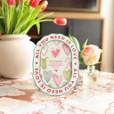  Oval "All You Need Is Love" Alloy Picture Frame – 4x6