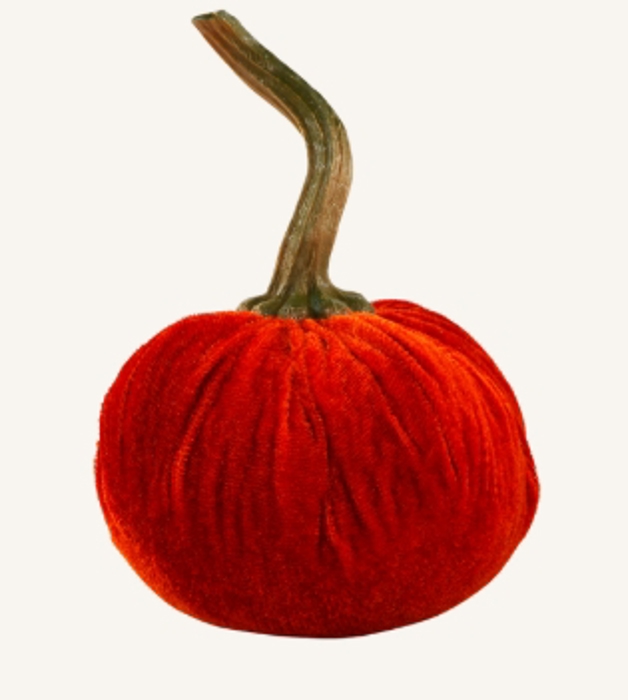 4.75" Small Velvet Pumpkin