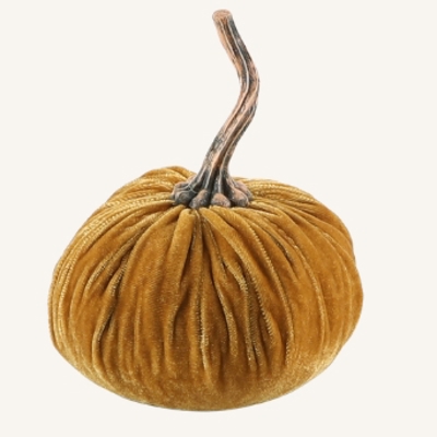 6" Large Velvet Pumpkin
