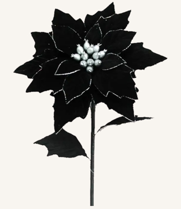 12" Artificial Faux Poinsettia with Stem