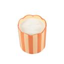  15 oz Orange Scallop Stripe Ceramic Candle – Fresh Peaches