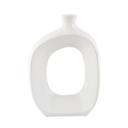  8.5" Modern Open Oval Ceramic Vase