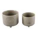  Set of 2 Rainbow Footed Planters