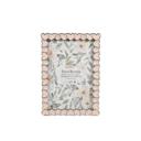 Pink 4x6 White Heart Zinc Alloy Frame