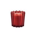  3.75"D Cherry Glass Ribbed Candle - Mahogany Teakwood (7oz)