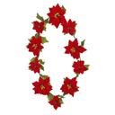 Red Red 10 FT Artificial Faux Poinsettia Garland