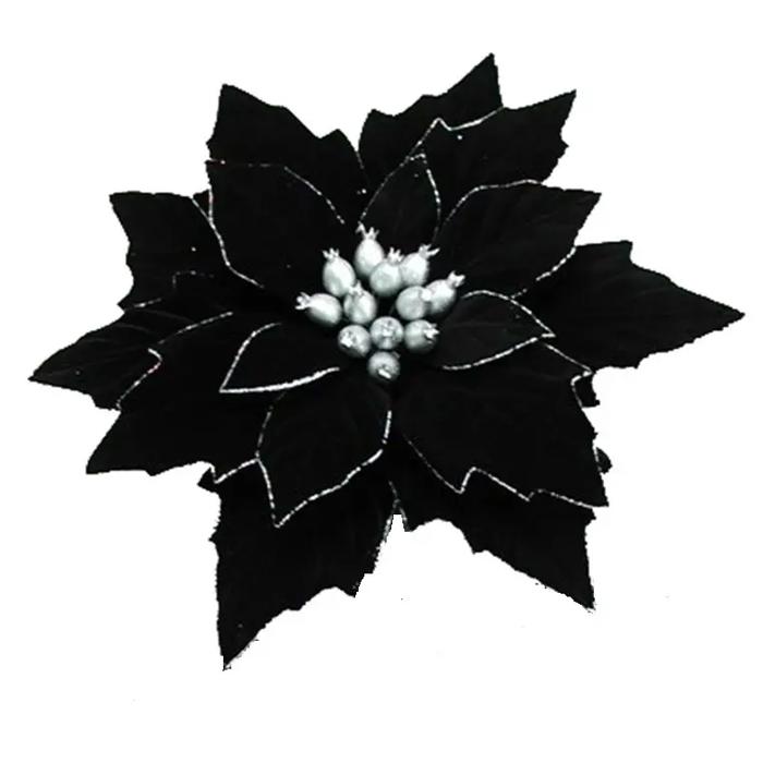 22" Artificial Faux Poinsettia with Suction Cup