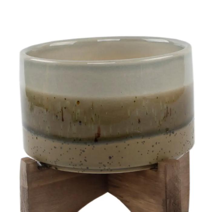 5" Ash Finish Planter