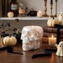  3.5"D Iridescent Glass Skull Candle - (9 oz)