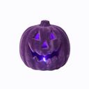 Purple 8" LED Black Velvet Pumpkin