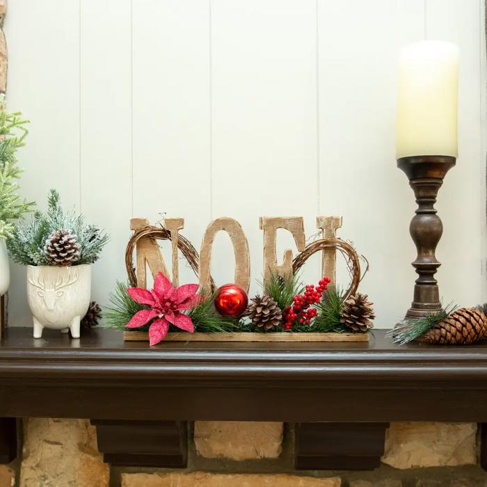 17" Noel Floral Sign 