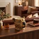  23.5 oz Leopard Head Ceramic Candle – Mahogany Teakwood