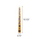  Set of 10.1" Hand Painted Brown Leopard Taper Candles (5oz)