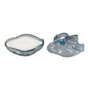  5.38"L Blue Glass Swan Candle w/Lid (4.5 oz)