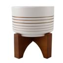  7" Gold Lined Ceramic Planter
