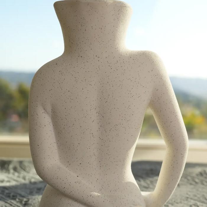9.9"H Ceramic Body Vase