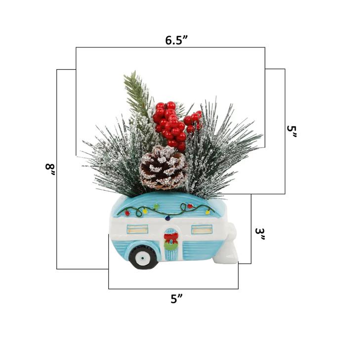 8" Xmas Mix in Blue Camper 
