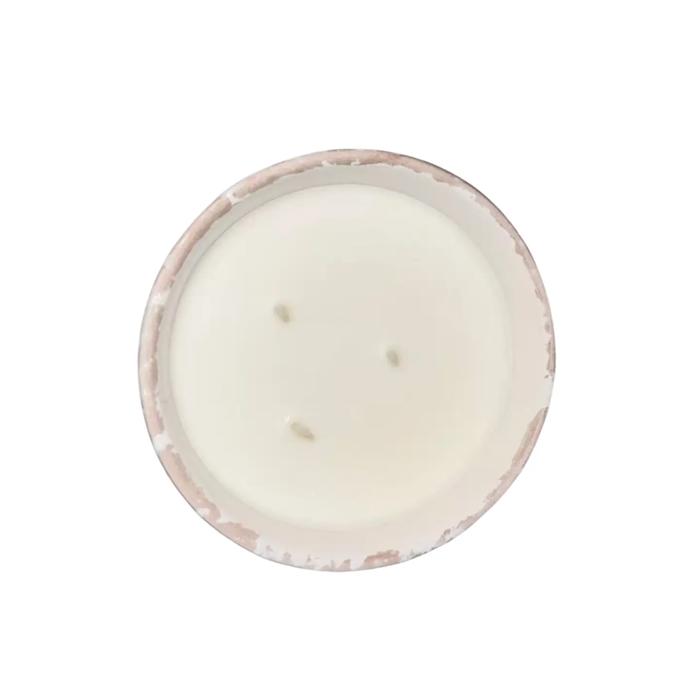 14 oz Floral Print Ceramic Cylinder Candle – Midnight Peony