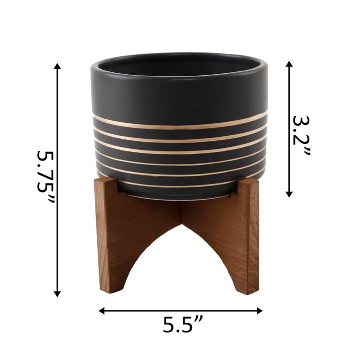 4.75" Gold Line Planter