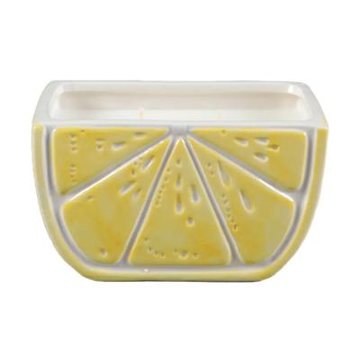 5.88" Ceramic Lemon Slice Candle Lemon 16 oz