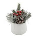  8" White Sweater Ceramic Planter