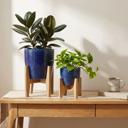  Set of 2 10" & 8" Pharaoh Ceramic Planters