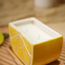  5.88" Ceramic Lemon Slice Candle Lemon 16 oz