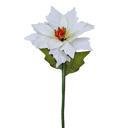 White White 10" Artificial Faux Poinsettia with Stem
