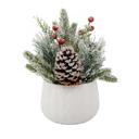 12.5" White Sweater Ceramic Planter 