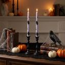  Set of 10" Hand Painted Witch Purple Taper Candles (3 oz)