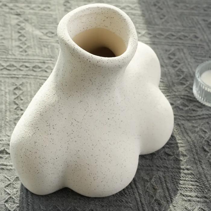 8"L Neck/Shoulder Ceramic Vase