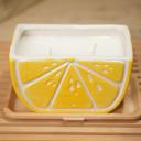  5.88" Ceramic Lemon Slice Candle Lemon 16 oz