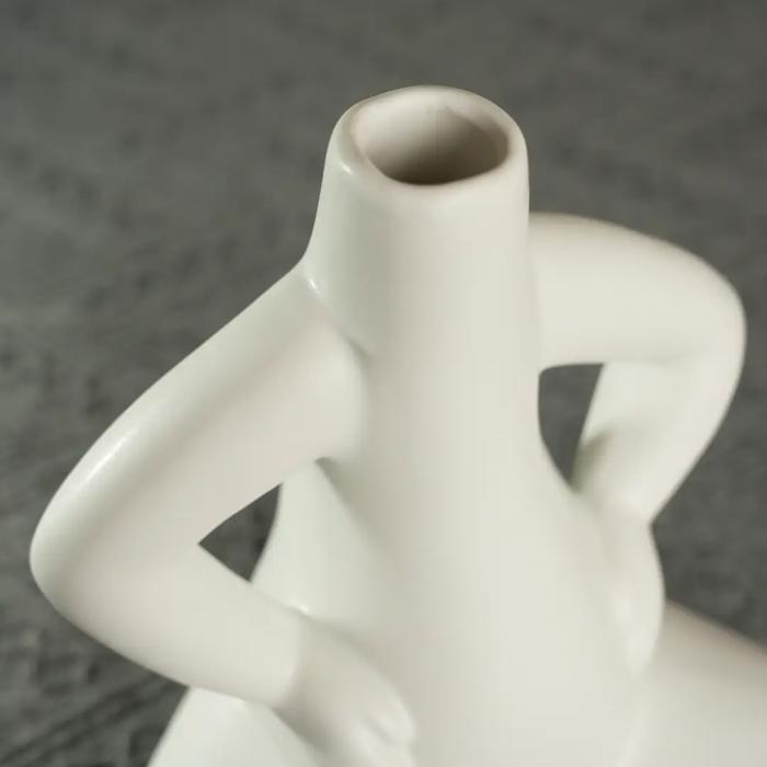 7.25"H Yoga Lady Ceramic Vase