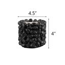  4.5"D Ceramic Black Skulls Candle - Midnight Spell (12oz)