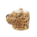  23.5 oz Leopard Head Ceramic Candle – Mahogany Teakwood