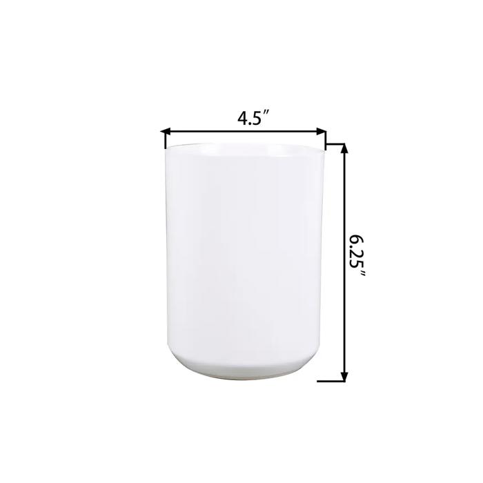 6.25" Matte White Ceramic Vas