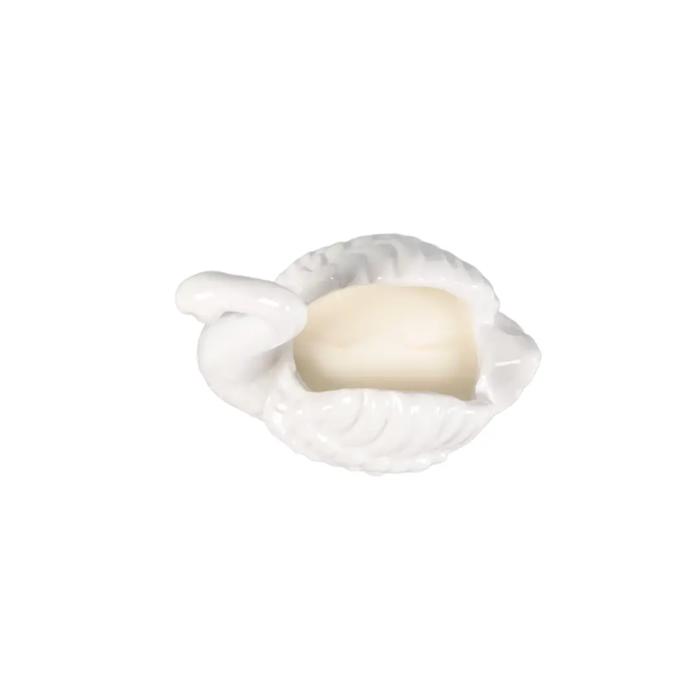  7" Ceramic Swan Candle  Peony Garden 12.5 oz | 