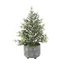  19" Frosted Tree in Snowflake Planter