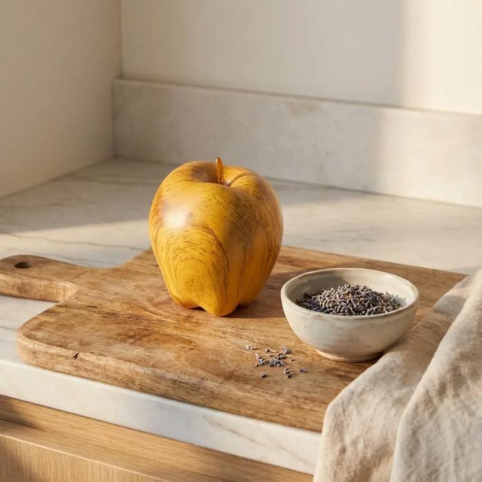 Artificial Wood Tone Apple (A08)