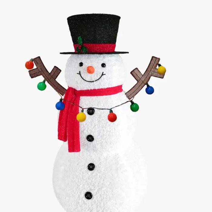 5ft Lighted Pop-Up Snowman