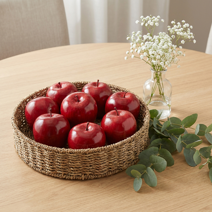 Artificial 8 PCs Apple in Bag (RD)