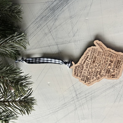 Wisconsin Breweries Maple Ornament