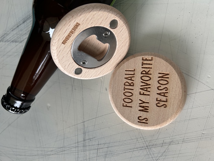Football is my Favorite Season - Magnetic Wood Bottle Opener
