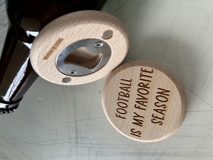 Football is my Favorite Season - Magnetic Wood Bottle Opener