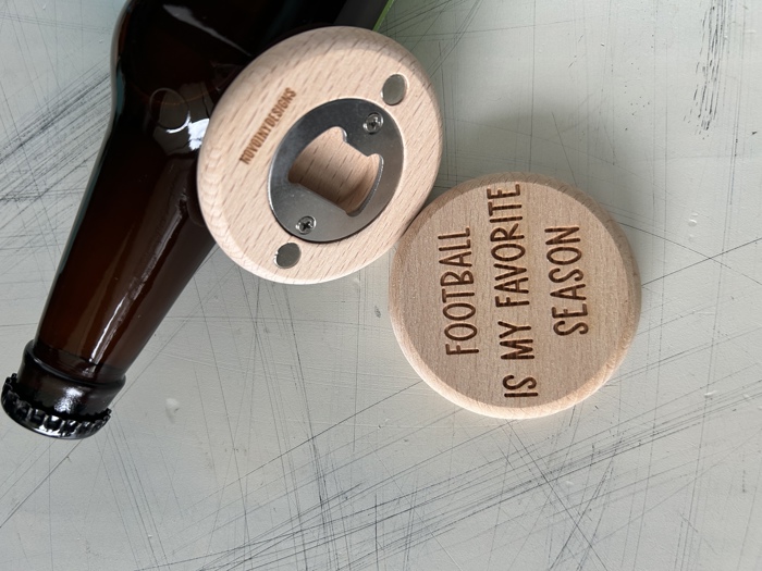 Football is my Favorite Season - Magnetic Wood Bottle Opener