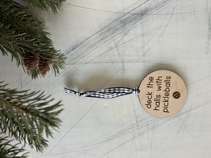 Deck the Halls with Pickleballs - maple ornament