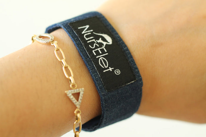 NursElet - Nursing Bracelet, Hands-Free Shirt Holder Becomes Your Breastfeeding Reminder Bracelet - TWO NursElets