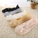5-Pack Lace Footie No-Show Socks Low Cut Anti-Slip Liner Socks for Flats & Loafers