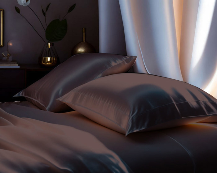 4-Piece Soft & Silk feel Satin Sheet Set with 2 Pillowcases