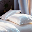 White Queen 4-Piece Soft & Silk feel Satin Sheet Set with 2 Pillowcases